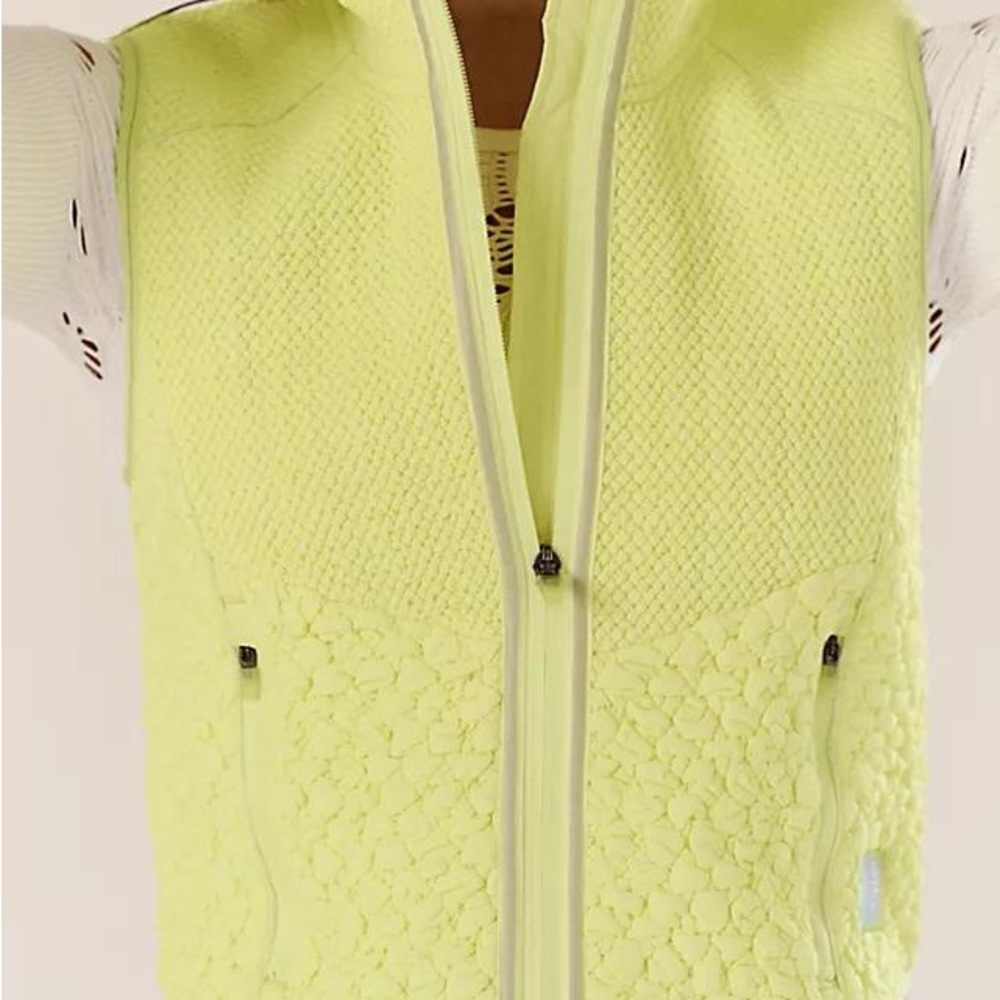 NWT FP Movement by Free People Smock Show Packable Run Vest Full Zip Neon - Picture 2 of 6
